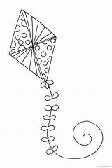Kite Coloring Printable Pages Kids Kites Coloring4free Flying Drawing Print Color Getdrawings Getcolorings Related Posts Expert sketch template