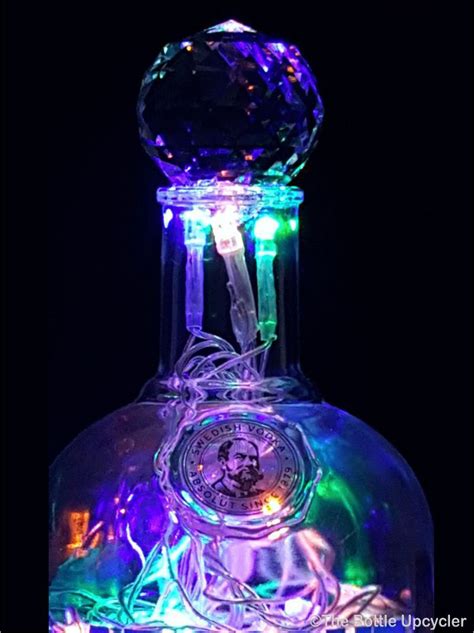 Upcycled Absolut Vodka Mood Therapy Liquor Bottle Light With