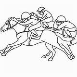Coloring Secretariat Galloping Pages Horse Jockey Getcolorings Hellokids Race Horses sketch template