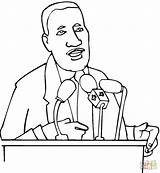 Luther Martin King Coloring Pages Jr Printable Drawing Dr Color Search Worksheet sketch template