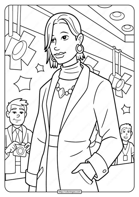 printable fashion model  coloring page  coloring pages
