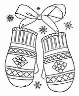 Coloring Winter Mittens Drawing Season Lovely Gift Mitten Color Print Size Pattern Getdrawings Netart sketch template