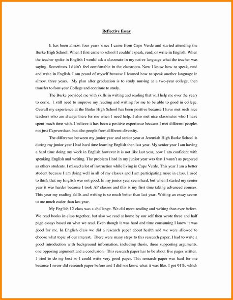 reflection essay  nursing student college search