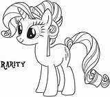 Pony Rarity Coloring Pages Printable Little Mlp Categories Cartoon Version sketch template