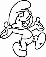 Smurf Papa Coloring Drawing Pages Happy Getdrawings sketch template