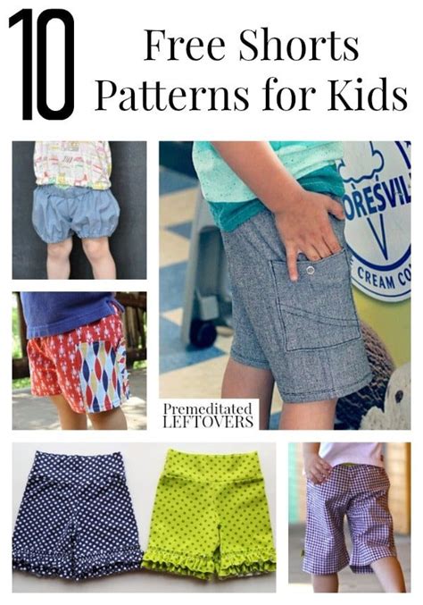 shorts patterns  kids including patterns  shorts