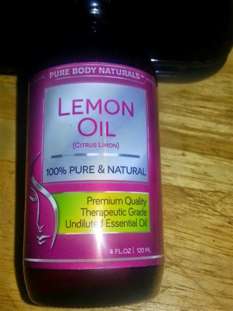 Being Free Review Pure Body Naturals Lemon Oil