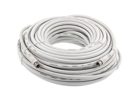 rg coaxial cable white  type  ft computer cable store