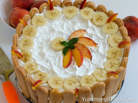 banana peach ice box cake recipe  yummiest food cookbook