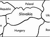 Color Printable Map Slovakia Include Learn Worksheets Geography Spanish sketch template
