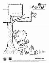 Peg Coloring Cat Pages Bubakids sketch template