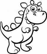Dinosaur Coloring Pages Cute Kids Dino Dinosaurs Drawing Baby Cartoon Toddlers Printable Easy Color Colouring Summer Print Para Sheets Template sketch template