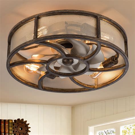 buy vernal life caged ceiling fan  light remote control