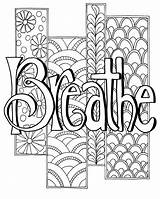 Breathe Coloring Pages Inspirational Typography Template Quote sketch template