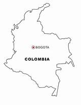 Cartine Kolumbien Colorea Geografiche Bandera Landkarten Nazioni Geografie Infantil Malvorlage Kategorien sketch template