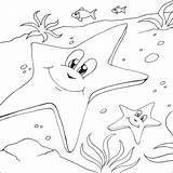 Starfish Coloring Pages Colouring Fish Star Para Print Printable Sheet Colorir Cute Animal Sea Desenhos Kids Animais Que Sobre Pintura sketch template