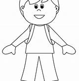 Outline Boy Clipart Blank Person Printable Template Pattern Transparent Webstockreview sketch template