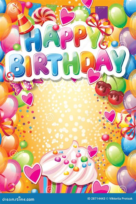 template  happy birthday card stock  image