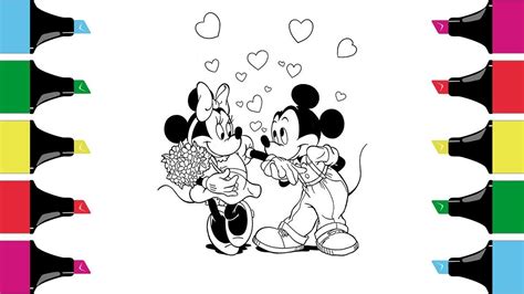 mickey mouse valentines day coloring pagesfun colouring  kids