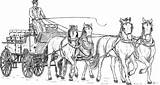 Carriage Wagen Cheval Paard Caballo Pferdewagen Chariot Konie Bryczka Pferd Noires sketch template