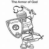 Armor God Printable Coloring Bible Sunday School Activities Paul Ephesians Church Christian sketch template