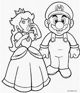 Mario Coloring Pages Christmas Super Peach Getcolorings Col sketch template