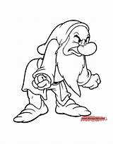 Grumpy Coloring Disneyclips Pages Disney Snow Dwarfs Seven Dopey Face Sneezy Color Fists Clenching His Funstuff sketch template