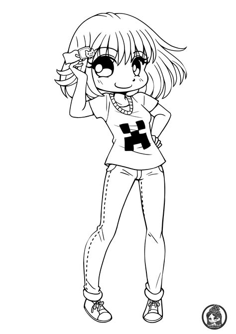 ideas  chibi girls coloring pages home family style