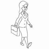Businesswoman sketch template