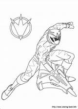 Coloring Pages Dino Power Rangers Thunder Print sketch template