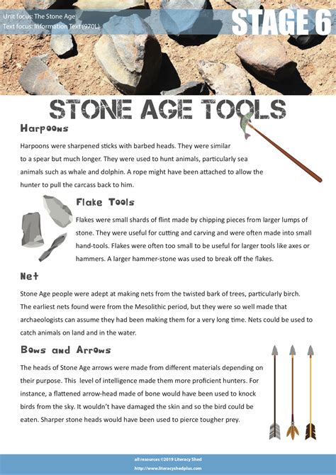 literacy shed   stone age