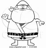 Ninja Clipart Chubby Man Waving Cartoon Depressed Thoman Cory Vector Outlined Coloring Royalty Upset Clipartof Collc0121 sketch template