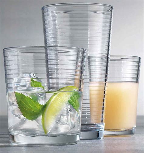 Durable Drinking Glasses [set Of 18] Glassware Set