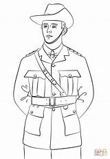 Anzac Soldier Coloring Pages Drawing Colouring Printable War Soldiers Drawings Easy Australian Army Military Wwi sketch template