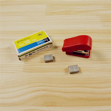 lovely compact shape mini stapler staples suite    pin  fed nails staples toys small