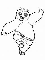 Panda Kung Fu Coloring Pages Printable Cartoon sketch template