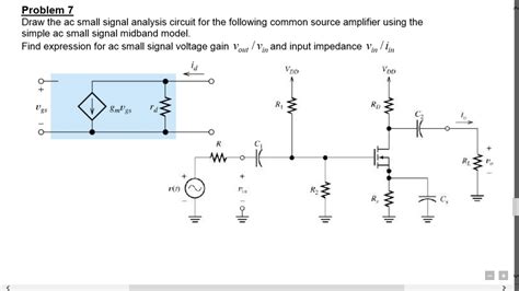 solved draw  ac small signal analysis circuit   cheggcom