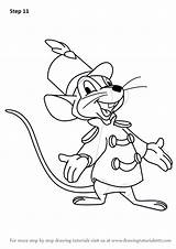 Dumbo Mouse Timothy Drawing Draw Step Tutorials Drawingtutorials101 Cartoon Finishing Necessary Adding Touch Complete sketch template