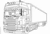 Scania Kleurplaten Kleurplaat Vrachtwagen V8 Vrachtwagens sketch template