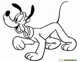 Pluto Coloring Pages Disney Disneyclips Happy Funstuff sketch template