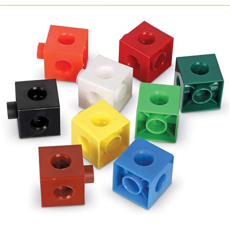 pcs  colors multilink linking counting cubes snap blocks teaching