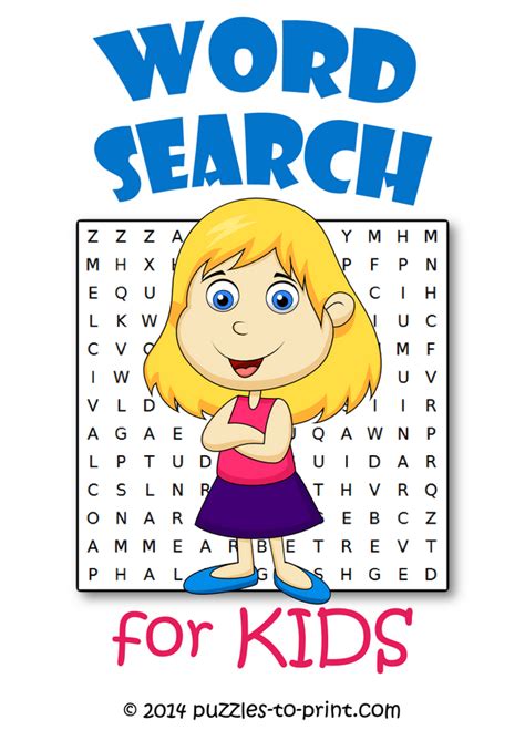 printable word search   kids
