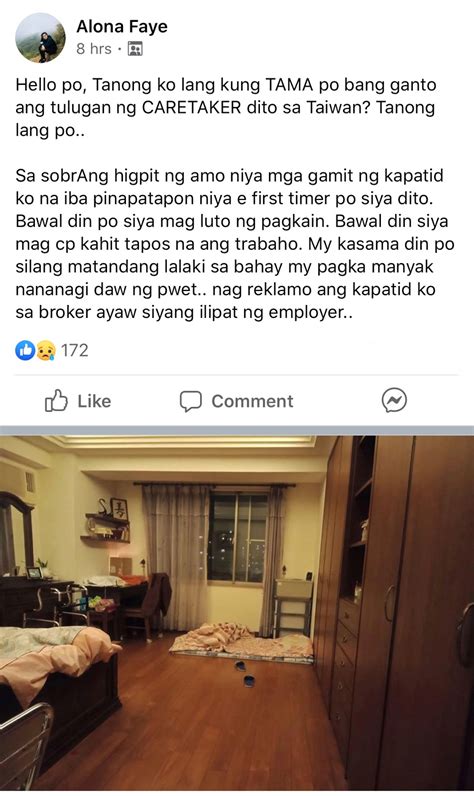 Ofw Caregiver In Taiwan Requests For Transfer Due To