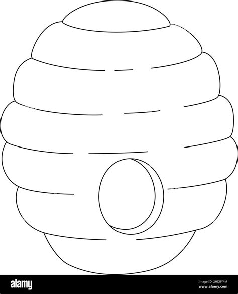 beehive coloring page  kids stock vector image art alamy