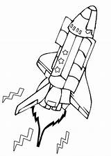 Spaceship Navette Spatiale Coloriage Shuttle Coloriages Kidsplaycolor sketch template