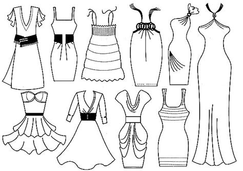 fashion dress coloring pages  getdrawings