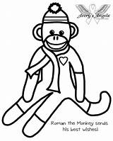 Coloring Sock Monkey Pages Hop Getcolorings Printable Clipartmag Getdrawings sketch template