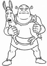 Shrek Donkey Fiona Colorluna Ausmalen Penciling Coloringpages sketch template