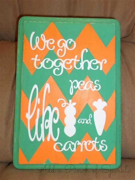 Add A Pinch Of Sparkle Forrest Gump Peas And Carrots Sign