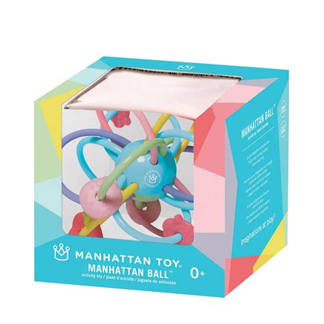 manhattan toy manhattan ball rattle  sensory teether toy boxed